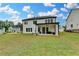 Spacious backyard showcasing the home's exterior and covered patio at 3180 Andover St, Cumming, GA 30028