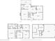 Detailed floor plan showcasing the layout of this home's living room, kitchen, bedrooms, and basement at 3876 Winners Ct, Marietta, GA 30062