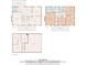 Floorplan showing layout of the first floor, upper level, and basement with dimensions at 3876 Winners Ct, Marietta, GA 30062