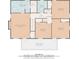 Floor plan of the upper level featuring 4 bedrooms, 2 bathrooms, and upper porch at 3876 Winners Ct, Marietta, GA 30062