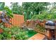 This backyard features a wooden deck, lush plants, and an outdoor grill at , Atlanta, GA 30316
