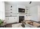 Bright and spacious living room features a fireplace and built-in shelving at , Atlanta, GA 30316