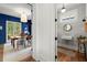 View into the office and modern bathroom with marble tile and hardwood floors at 1141 Ragley Hall Ne Rd, Brookhaven, GA 30319