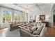 Bright living room features large windows with backyard view and light hardwood floors at 1141 Ragley Hall Ne Rd, Brookhaven, GA 30319