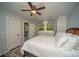 Bedroom featuring hardwood floors, a ceiling fan and natural light at 1907 Shalimar Ne Dr, Atlanta, GA 30345