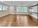 Bright living room features shuttered windows, hardwood floors, and a welcoming entryway at 1907 Shalimar Ne Dr, Atlanta, GA 30345