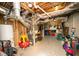 Unfinished basement perfect for storage with exposed pipes and ductwork at 1907 Shalimar Ne Dr, Atlanta, GA 30345
