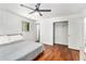 Bedroom with hardwood floors and closet at 240 Wellington Dr, Mcdonough, GA 30252
