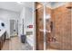 Bathroom featuring a tub, shower, and long vanity with double sinks at 3259 Baylor Cir, Mcdonough, GA 30253