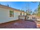 Back deck featuring painted white brick and wooden railing at 3406 Jackson Dr, Decatur, GA 30032