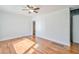 Spacious living room featuring hardwood floors and neutral wall paint at 3406 Jackson Dr, Decatur, GA 30032