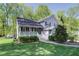 Charming gray two-story home with a covered porch and manicured lawn at 619 Stoney Creek Rd, Woodstock, GA 30188