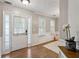 Bright foyer with hardwood floors, natural light, and elegant trim at 2332 Leacroft Way, Marietta, GA 30062
