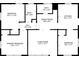 Detailed floor plan showcasing the layout of the home, including bedrooms, bathrooms, living spaces, and kitchen at 1083 Grace Dr, Forest Park, GA 30297