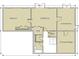 Basement floor plan featuring a bedroom, office/bonus area, utility and unfinished spaces at 2870 Willow Wisp Way, Cumming, GA 30040