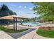 Inviting pool area with shaded seating, water features, and well-maintained landscaping for a relaxing experience at 6103 Menlow Ct, Cumming, GA 30041