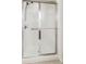 Bathroom with a glass-enclosed walk-in shower and grab bar for accessibility at 6103 Menlow Ct, Cumming, GA 30041