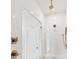 Elegant bathroom featuring a glass shower enclosure, bronze fixtures and white subway tile at 427 Burton Dr, Alpharetta, GA 30009