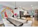 Elegant dining area with contemporary lighting, modern furniture, and stylish decor at 758 Cady Way, Atlanta, GA 30312