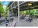 Outdoor lounge area featuring a covered structure with ample seating and lighting at 758 Cady Way, Atlanta, GA 30312