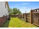 Large backyard with green grass and a wooden fence at 77 Glenn Se St, Atlanta, GA 30312