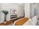 Bright bedroom with tray ceiling and big windows, plus modern black metal bed frame at 77 Glenn Se St, Atlanta, GA 30312