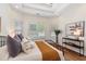 Bright bedroom with tray ceiling and big windows, plus modern black metal bed frame at 77 Glenn Se St, Atlanta, GA 30312