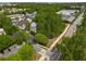 Aerial view of townhome community with mature trees and pool at 1356 Peter Haughton Nw Way, Atlanta, GA 30318