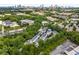 Gorgeous aerial shot of townhome community with city views at 1356 Peter Haughton Nw Way, Atlanta, GA 30318