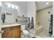 Bathroom with vanity, tile shower, and updated fixtures at 1356 Peter Haughton Nw Way, Atlanta, GA 30318
