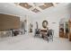 Spacious living room boasts coffered ceilings, foyer view, ample seating, and stylish decor at 6725 Polo Dr, Cumming, GA 30040