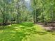 Expansive backyard with lush greenery and mature trees, providing a private and serene outdoor space at 989 Pinfeather Ct, Lawrenceville, GA 30043