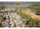 Aerial view of home near Cobblestone Golf Course and Lake Acworth, offering great recreational opportunities at 3850 Laurel Nw Dr, Acworth, GA 30101