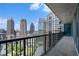 Spacious balcony with stunning panoramic views of the city skyline, providing an ideal outdoor urban space for relaxation and entertainment at 1080 Peachtree Ne St # 2515, Atlanta, GA 30309