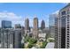 A stunning view of the city skyline on a clear day at 1080 Peachtree Ne St # 2515, Atlanta, GA 30309