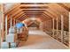Large unfinished attic space framed and ready for buildout at 65 Maude White Rd, Kingston, GA 30145