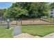 Community dog park with green space, fencing, and pet waste station at 1150 Collier Nw Rd # K18, Atlanta, GA 30318