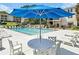 Enjoy a refreshing swim in this community pool surrounded by lounge chairs and shady umbrellas at 1150 Collier Nw Rd # K18, Atlanta, GA 30318