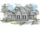Exterior elevation sketch of a beautiful home with brick, siding, and professional landscaping at 001 Knob Creek Ct, Acworth, GA 30101