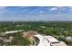 Aerial shot with sports field, trees, building and Atlanta's skyline in the distance at 167 E Lake Se Ter, Atlanta, GA 30317
