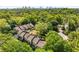 Scenic aerial view of community with mature trees and skyline in the background at 1420 Defoors Nw Dr, Atlanta, GA 30318