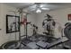Home gym with various exercise machines, free weights, and durable flooring at 380 Chandler Ct, Sugar Hill, GA 30518