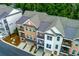 Aerial view of upscale townhome community at 451 Burton Dr # 32, Alpharetta, GA 30009