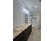 Modern bathroom with granite counters and a tub shower at 16 Mountain Creek Ne Trl, Fairmount, GA 30139