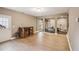 Finished basement with wood-look floors, bar and gym area at 2710 Irwin Ct, Cumming, GA 30041