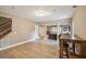 Spacious finished basement with wood-look floors, bar and open layout at 2710 Irwin Ct, Cumming, GA 30041
