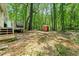 Backyard view featuring large mature trees providing needed shade at 507 Lakeshore Dr, Stockbridge, GA 30281
