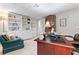 A bright basement office space with built-in bookshelves and ample storage at 1405 Murdock Rd, Marietta, GA 30062