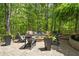 Charming fire pit area with ample seating, creating a cozy and inviting atmosphere for gatherings at 5885 Wild Azalea Cv, Sugar Hill, GA 30518