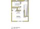 Second floor plan showing a bedroom, bathroom, and closet layout with precise dimensions at 973 Peeples Sw St, Atlanta, GA 30310